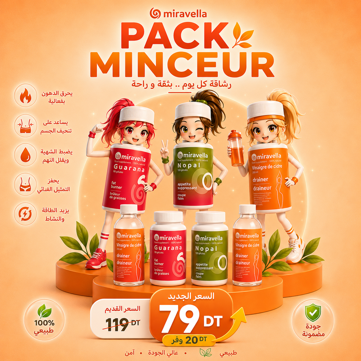 Pack Minceur (perte de 2 à 8 kg / mois)